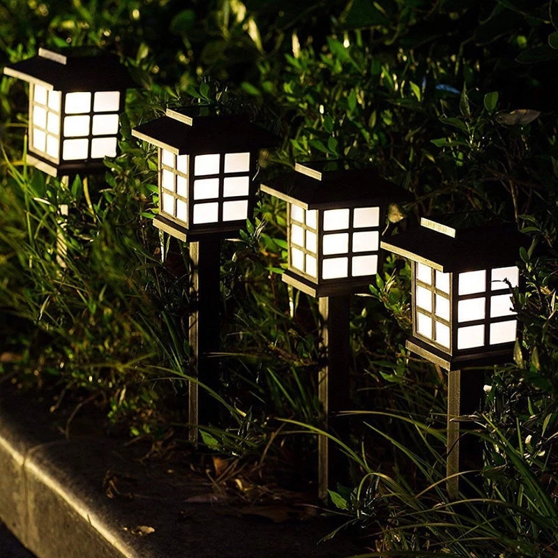 โคมไฟ LED พลังงานแสงอาทิตย์ กันน้ํา สําหรับตกแต่งสวน ทางเดิน ทางเดิน สนามหญ้า กลางแจ้ง